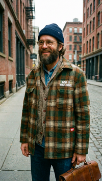 Vintage Pendleton God Is Watching Reworked Coat