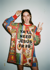 Vintage Versace Yall Need Jesus Reworked Dress