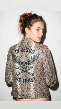 Vintage In Jesus We Trust Reworked Jacket