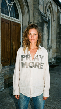 Vintage Armani Pray More Reworked Shirt