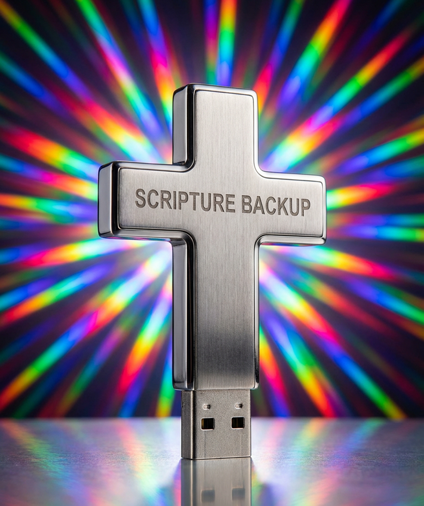 Scripture Backup Cross USB