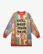 Vintage Versace Yall Need Jesus Reworked Dress